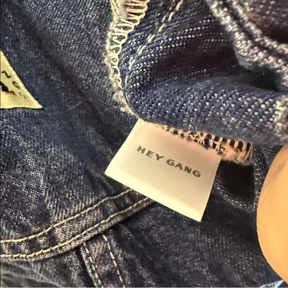 Hey Gang Knee Patch Denim Overalls - Picture 6 of 10